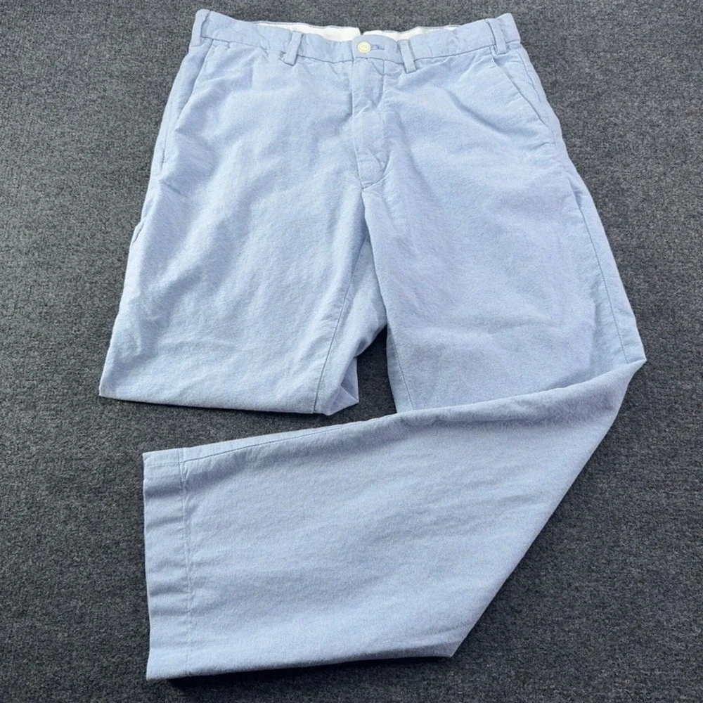 Polo Ralph Lauren Preston Fit Blue Oxford Cotton Pants Mens 32x32 (Fits 32x28)